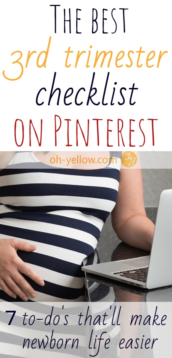 Pregnant? This Third Trimester Checklist is PERFECT for preparing for baby. Last minutes must-do's for your 3rd trimester. #pregnancy #baby #thirdtrimester #babies #pregnant #newmom #maternity #labor #momtobe