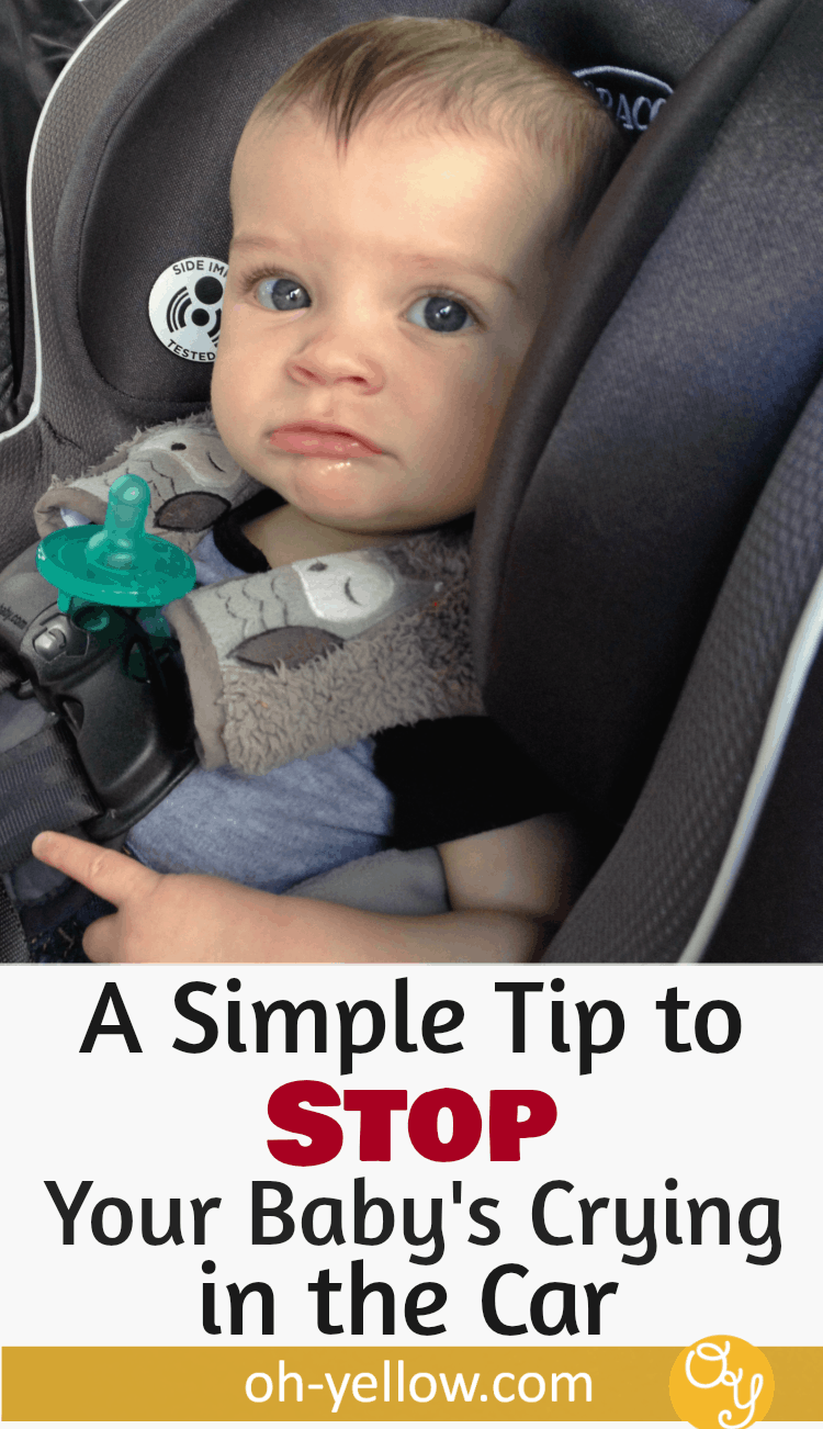 Baby crying in the car? Here are great tips on how to stop baby crying in the carseat. When Baby is screaming in the car, you just want quiet! This easy idea will help you get your baby to stop crying fast during travel...