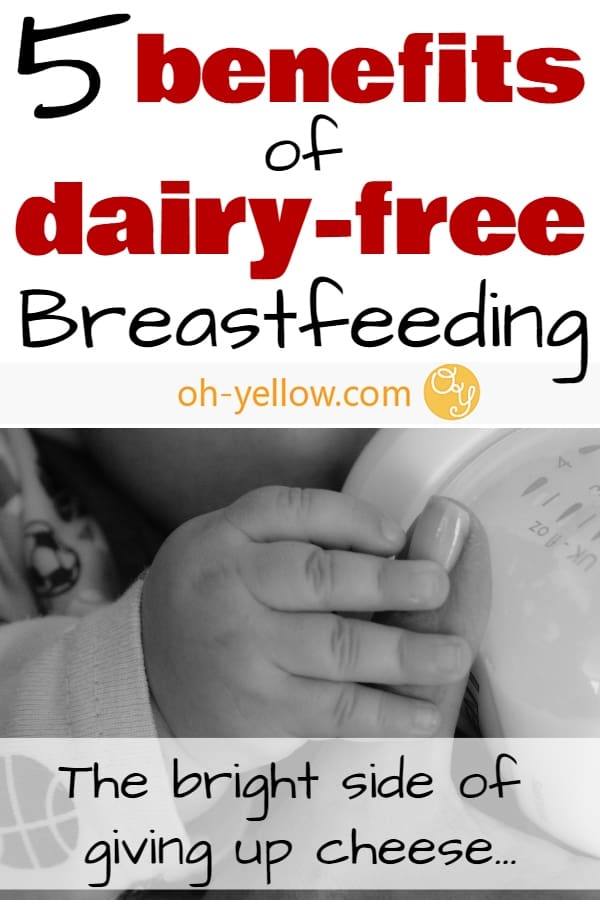 Dairy free breastfeeding is HARD, but you can do this! Here are 5 ways that giving up dairy for baby isn't so bad for mama after all... #breastfeeding #dairyfree #baby #newborn #dairyfreebreastfeeding #cmpi #cmpa