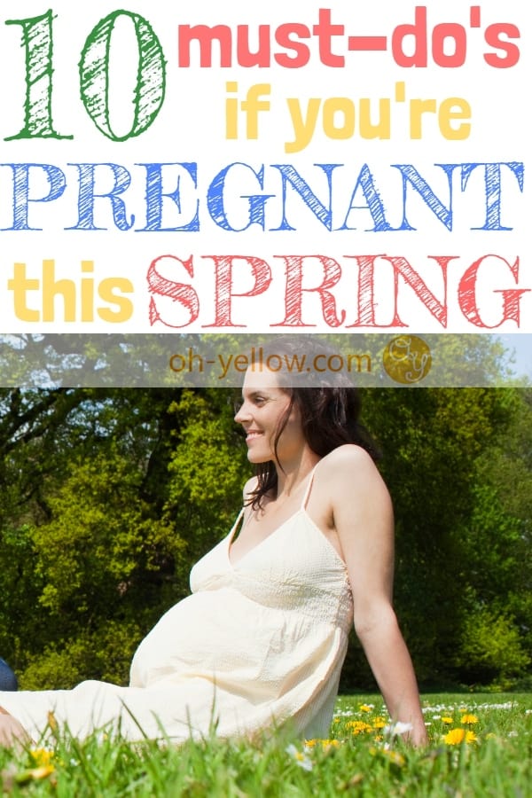 Pregnant woman in Spring